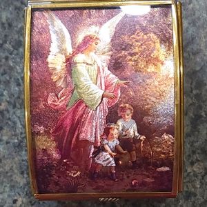 Vintage glass trinket box